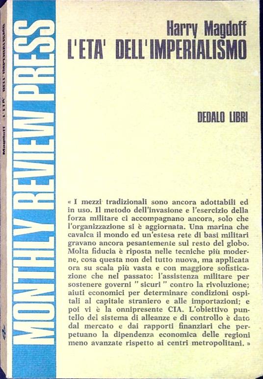 L' età dell'imperialismo - Harry Magdoff - copertina