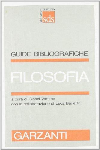 Filosofia - Gianni Vattimo - copertina