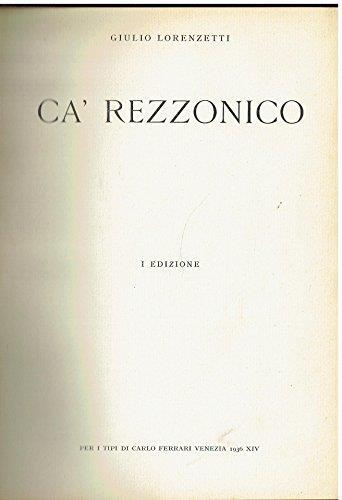 Ca' Rezzonico - Giulio Lorenzetti - copertina