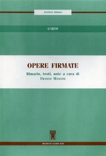 Opere firmate - copertina