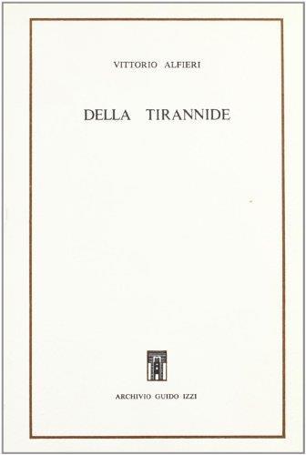 Della tirannide - Vittorio Alfieri - copertina