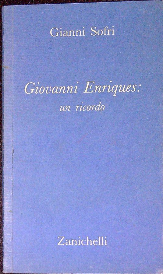 Giovanni Enriques : un ricordo - Gianni Sofri - copertina