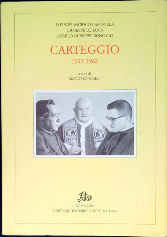 Carteggio : 1933-1962 - Loris Francesco Capovilla - copertina