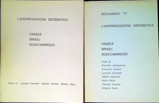 L' interrogazione sistematica Frascà Minoli Scaccabarozzi - copertina