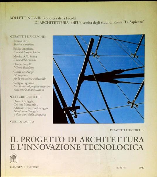 Il progetto di architettura e l'innovazione tecnologica - copertina