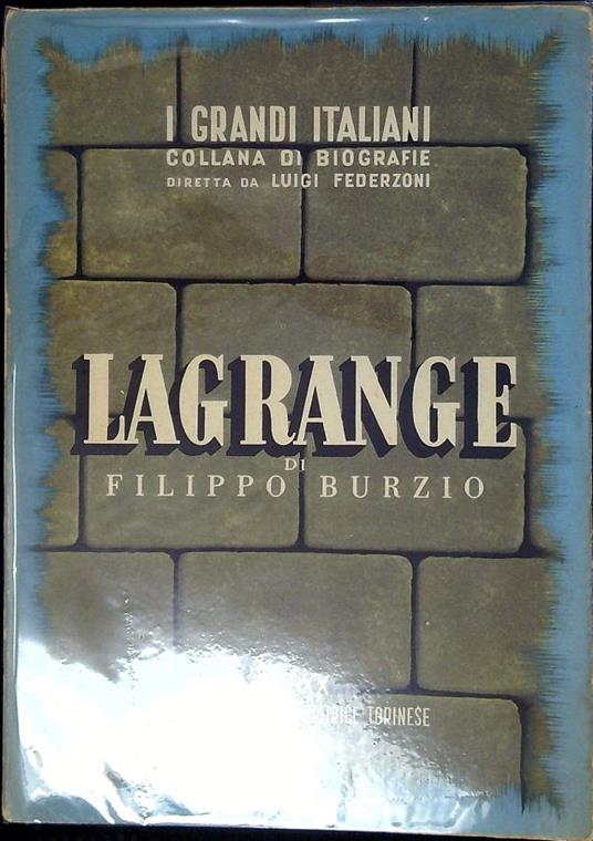 Lagrange - Filippo Burzio - copertina