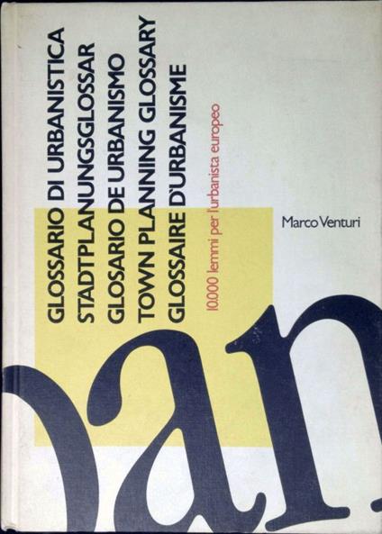 Glossario di urbanistica - Marco Venturi - copertina