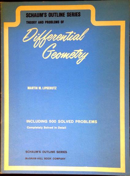 Schaum's outline of theory and problems of differential geometry - M. Marjan - copertina