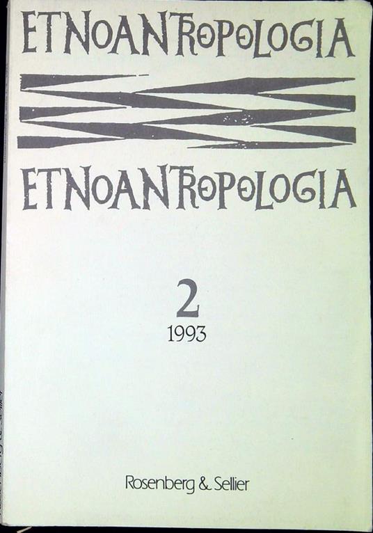 Etnoantropologia n.2 1993 - copertina