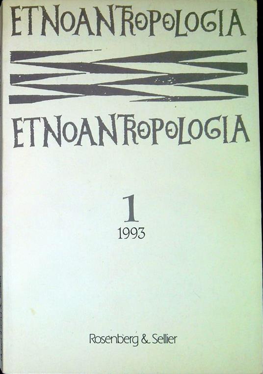 Etnoantropologia n.1 1993 - copertina
