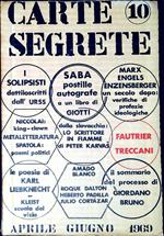 Carte segrete : rivista trimestrale di lettere ed arti N° 10 Aprile Giugno 1969