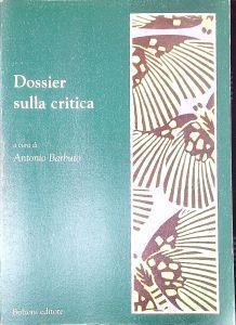 Dossier sulla critica - Antonio Barbuto - copertina
