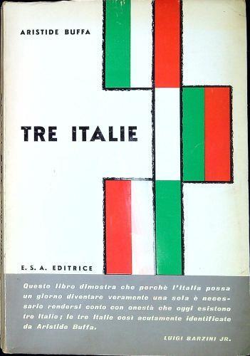 Tre Italie - Aristide Buffa - copertina