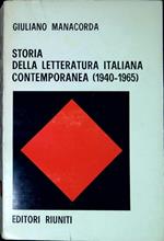 Storia della letteratura italiana contemporanea : 1940-1965