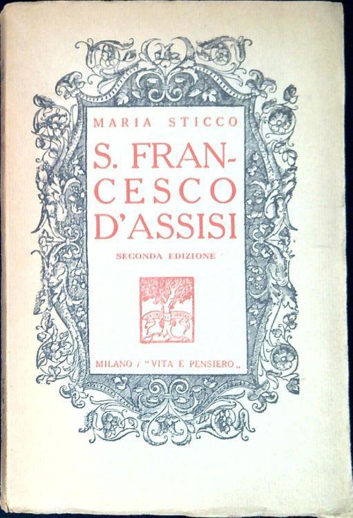S. Francesco d'Assisi - Maria Sticco - copertina