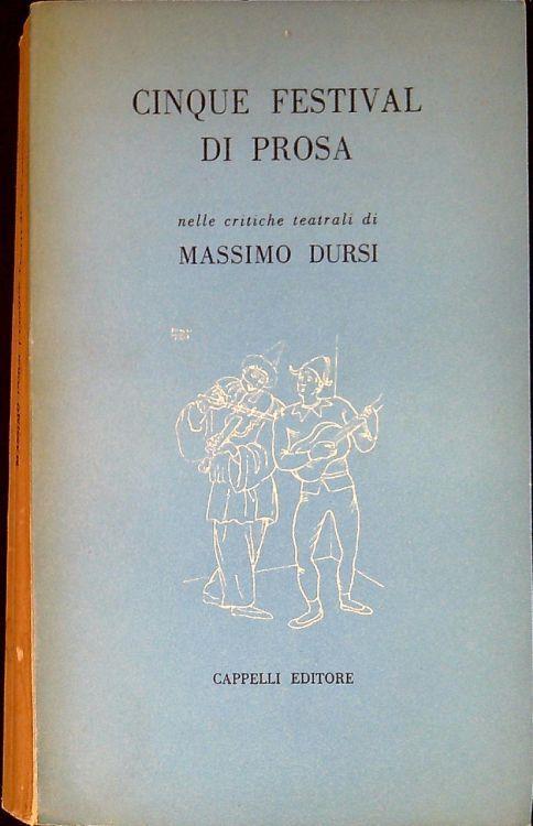 Cinque festival di prosa - Massimo Dursi - copertina
