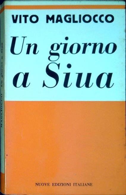 Un giorno a Siua - Vito Magliocco - copertina
