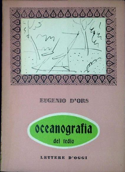 Oceanografia del tedio - Eugenio D'Ors - copertina