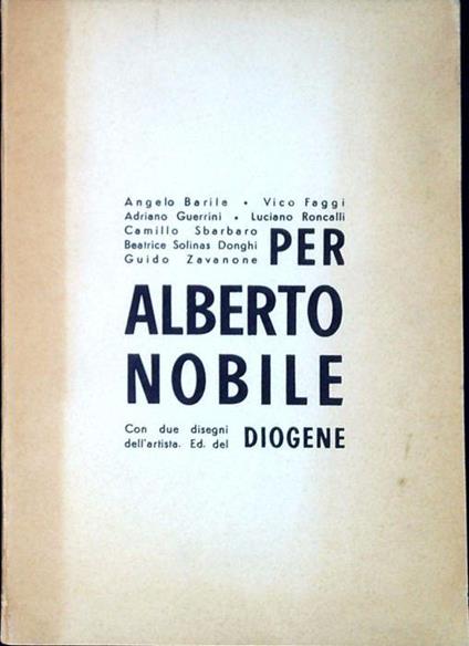 Per Alberto Nobile - copertina
