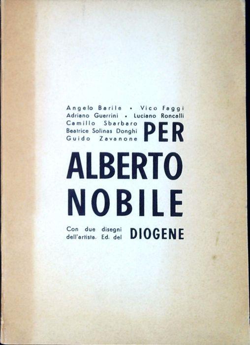 Per Alberto Nobile - copertina