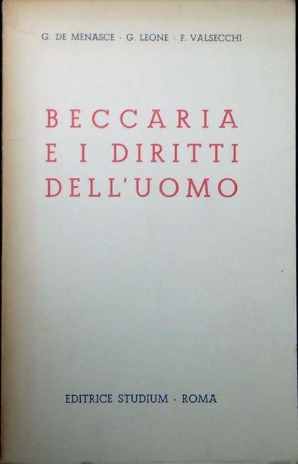 Beccaria e i diritti dell'uomo - copertina