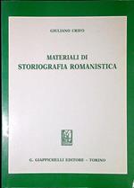Materiali di storiografia romanistica