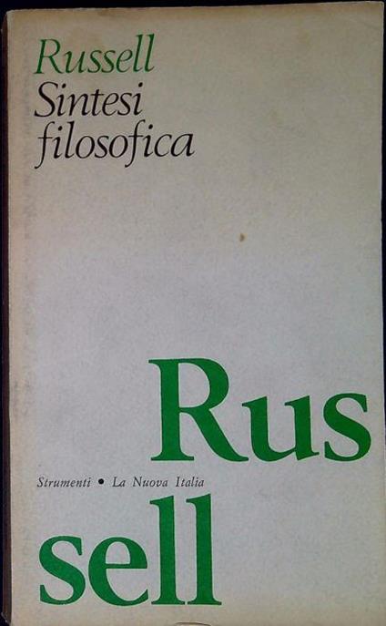 Sintesi filosofica - Bertrand Russell - copertina