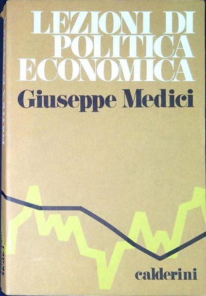 Lezioni di politica economica - Giuseppe Medici - copertina