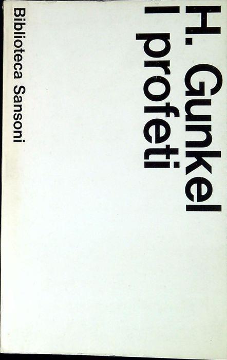 I profeti - Hermann Gunkel - copertina