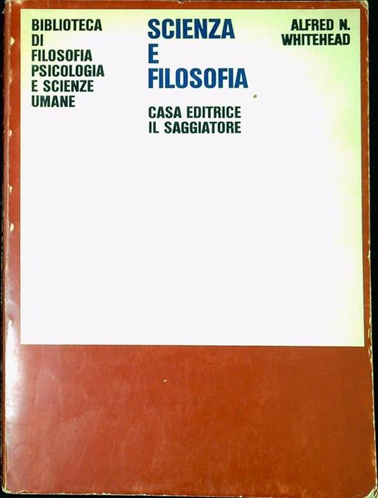 Scienza e filosofia - Alfred North Whitehead - copertina