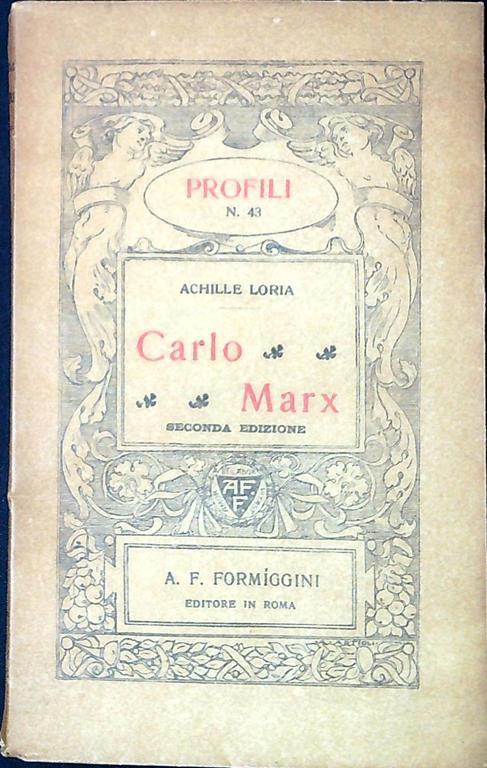 Carlo Marx - Achille Loria - copertina