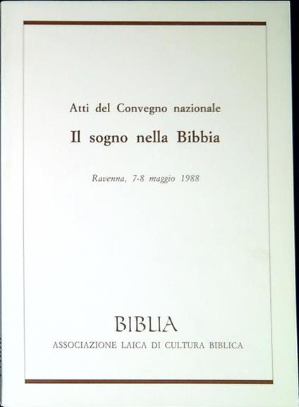 Il sogno della Bibbia - copertina