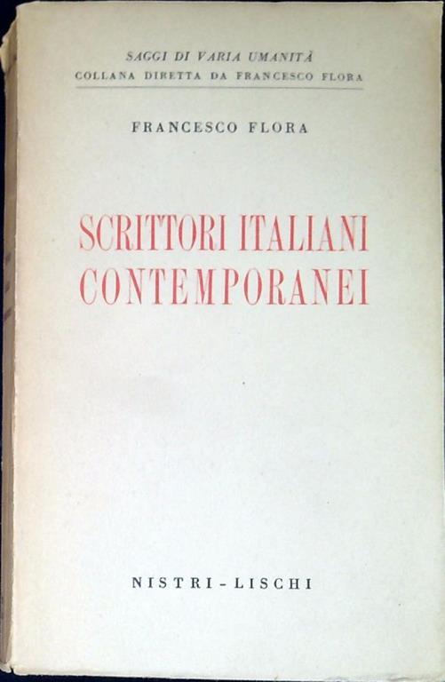 Scrittori italiani contemporanei - Francesco Flora - copertina