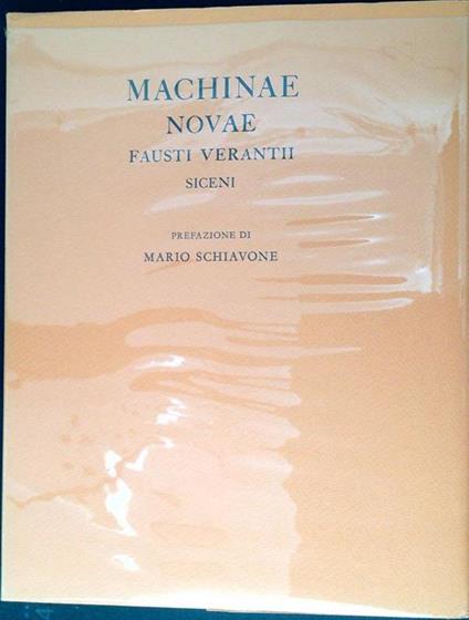 Machinae novae Fausti Verantii Siceni - Fausto Veranzio - copertina