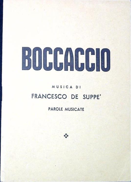 Boccaccio : parole musicate - copertina
