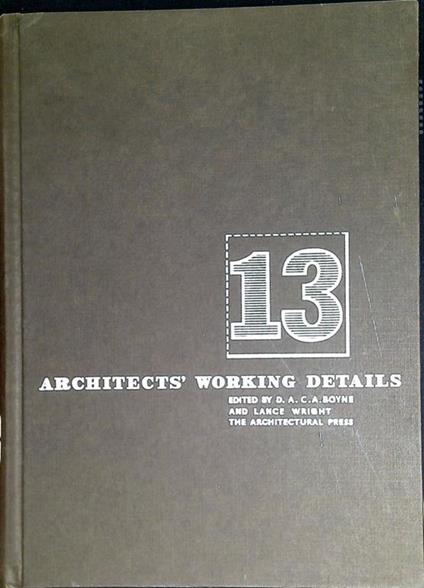 Architect's working details 13 - copertina