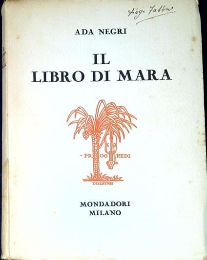 Il libro di Mara - Ada Negri - copertina
