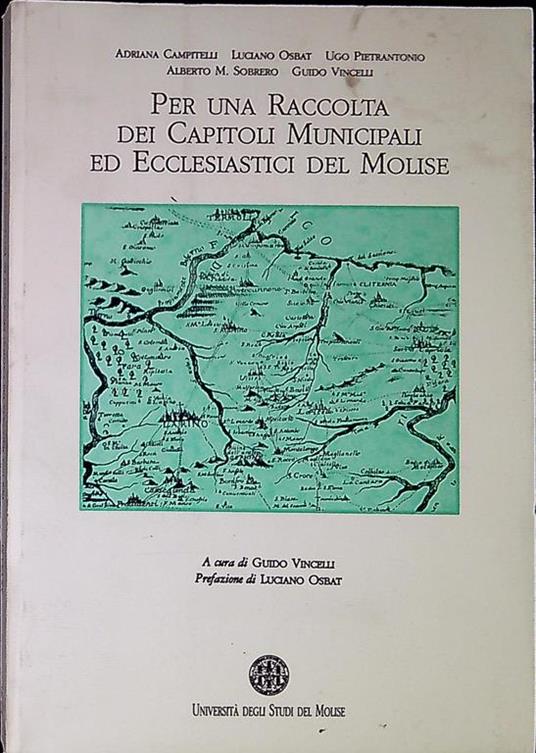 Per una raccolta dei capitoli municipali ed ecclesiastici del Molise - copertina