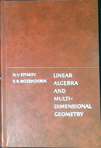 Linear algebra and multidimensional geometry - copertina