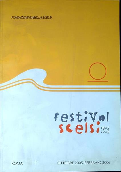 Festival scelsi 1905- 2005 - copertina