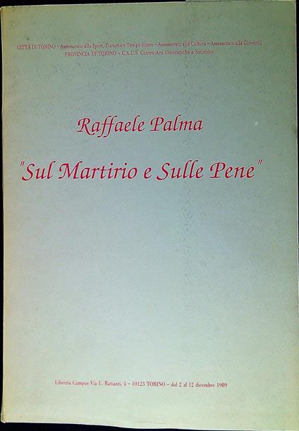 Sul martirio e sulle pene - Raffaele Palma - copertina