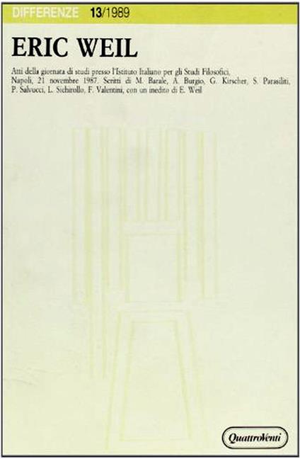 Eric Weil - copertina