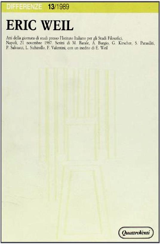 Eric Weil - copertina