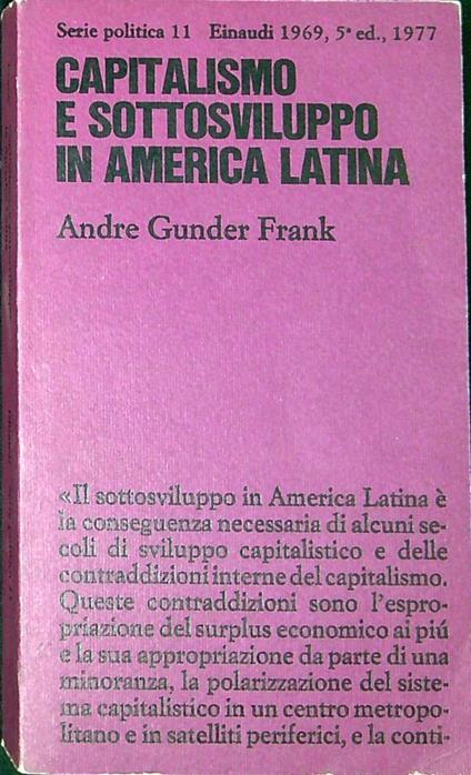 Capitalismo e sottosviluppo in America latina - Andre Gunder Frank - copertina