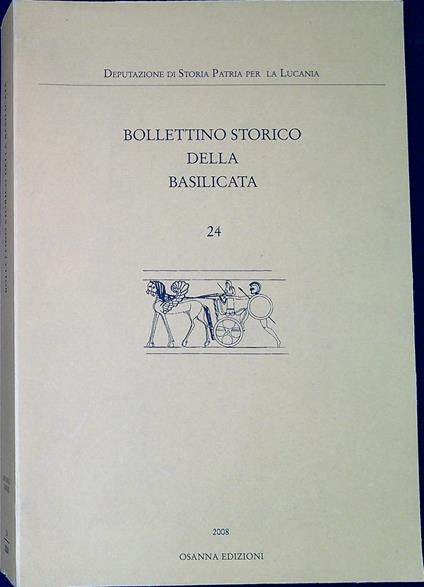 Bollettino storico della Basilicata Nuova serie n.24 2008 - copertina