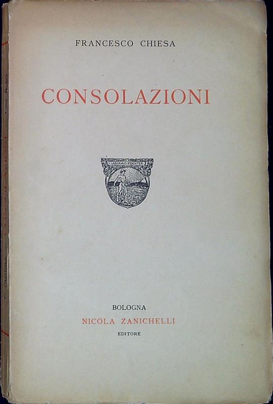 Consolazioni - Francesco Chiesa - copertina