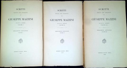 Zibaldone giovanile. Volumi 1, 2 e 3 - Giuseppe Mazzini - copertina