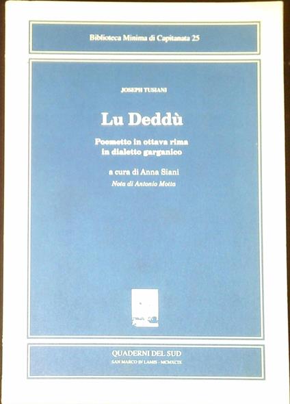 Lu deddÃ¹ : poemetto in ottava rima in dialetto garganico - copertina