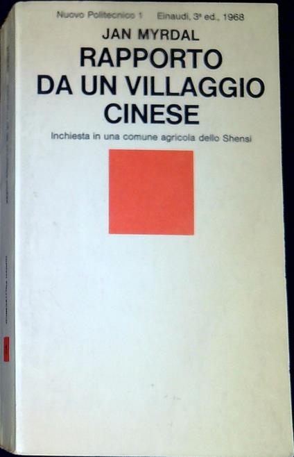 Rapporto da un villaggio cinese - copertina
