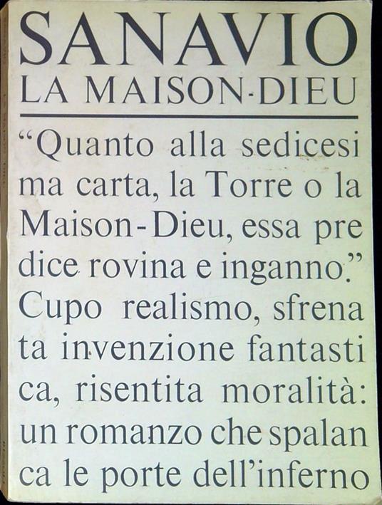 La Maison-Dieu - Piero Sanavio - copertina
